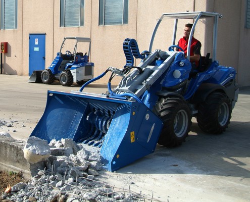 Multion crusher bucket for mini excavator