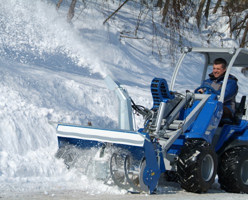 Multione-snow-blower for mini excavator