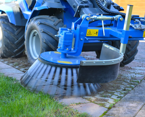 mini excavator weed brush